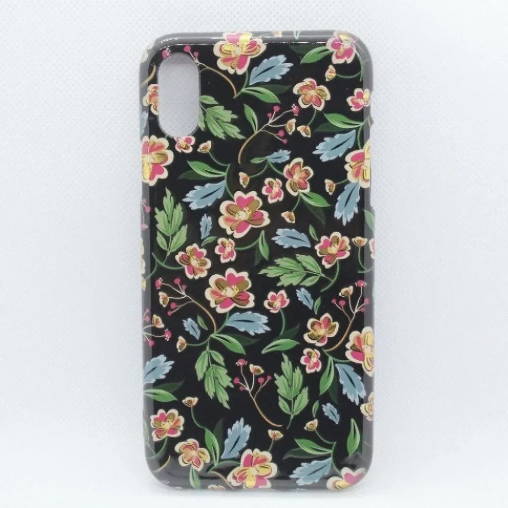 iPhone XR Floral tpu gold stamp case